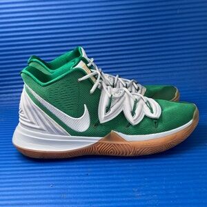 Size 14- Men’s Nike Kyrie 5 Grey Green Gum Basketball Nike By You AV7917-991